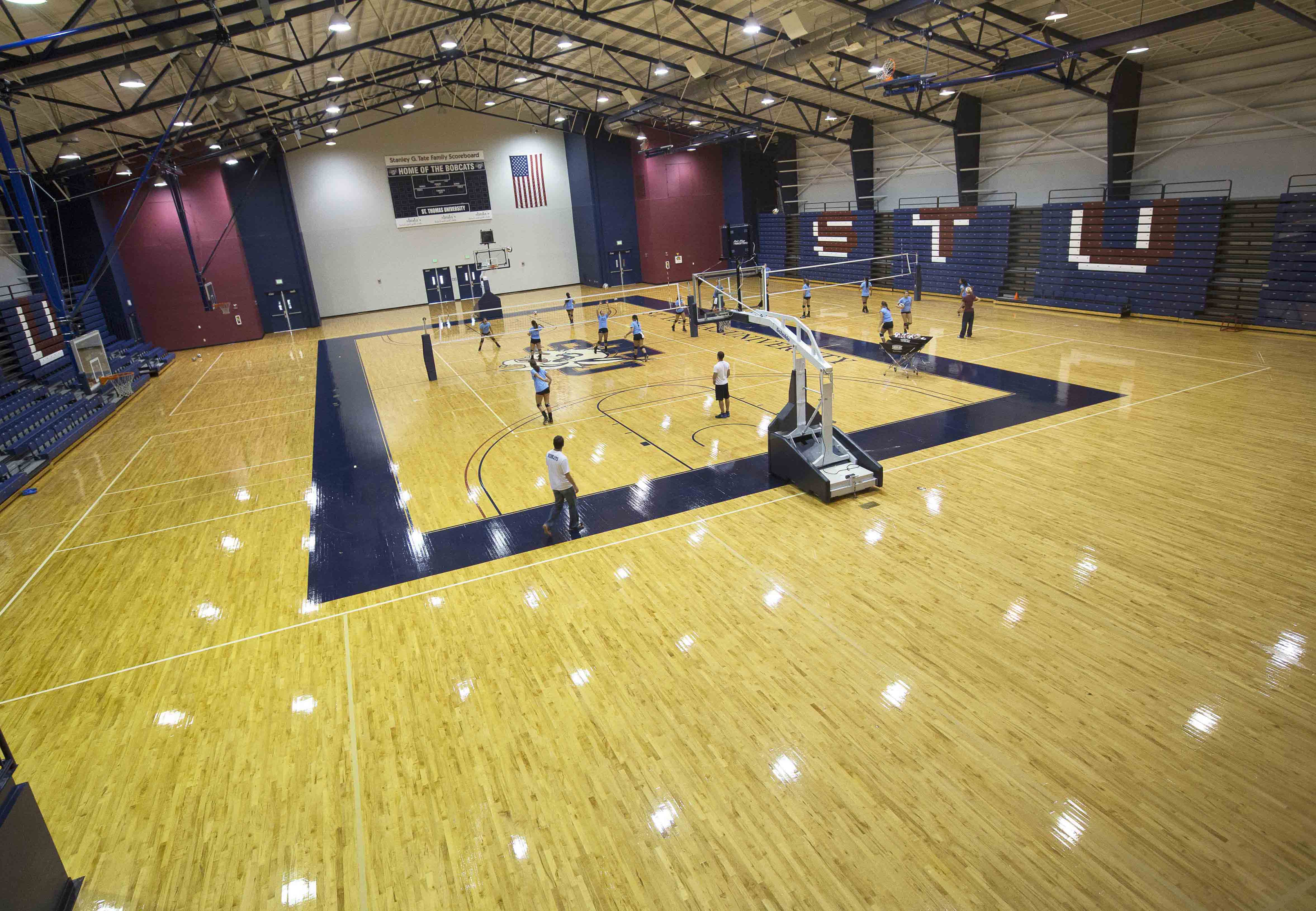 Indoor basketball court