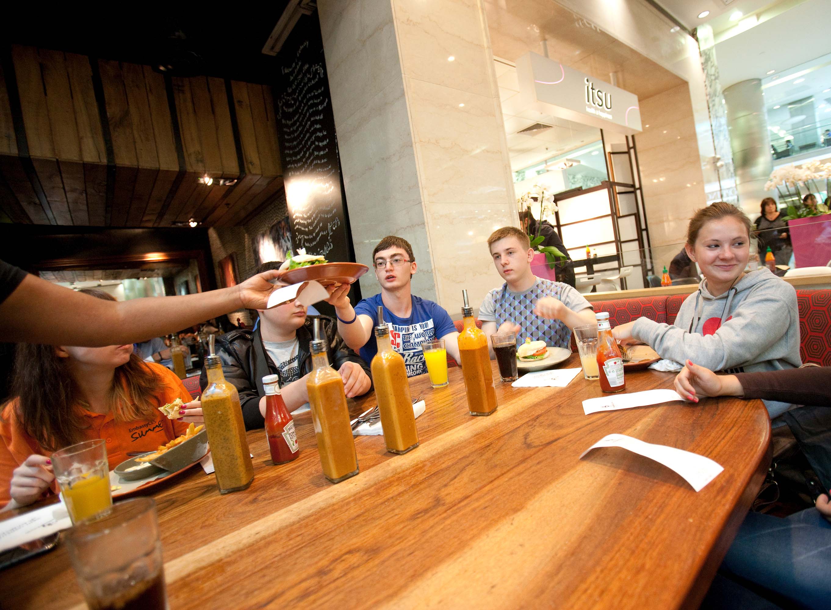 Students enjoy a day out while studying at the Docklands Embassy Summer School.