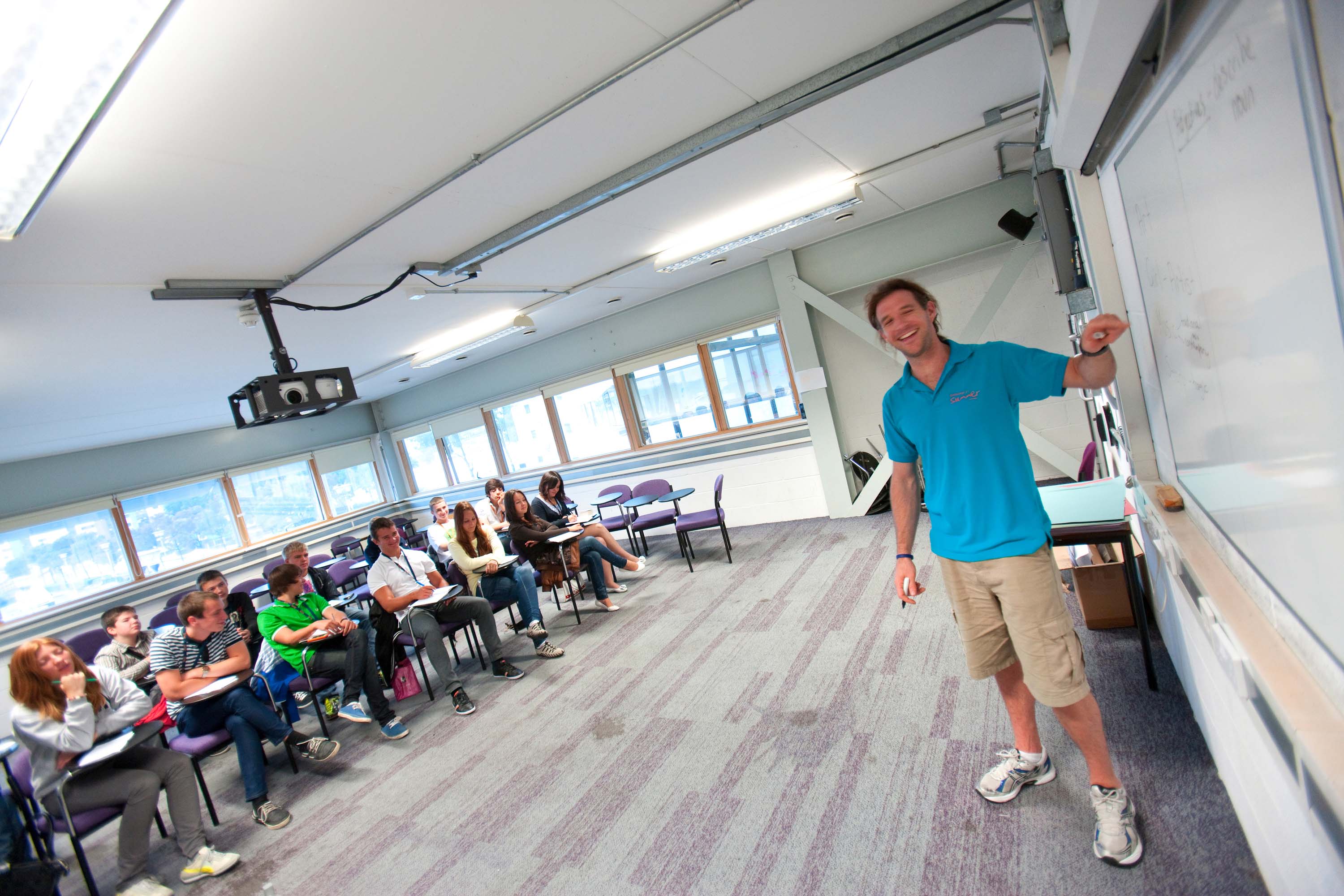 Students in the classroom at the Docklands Embassy Summer School.