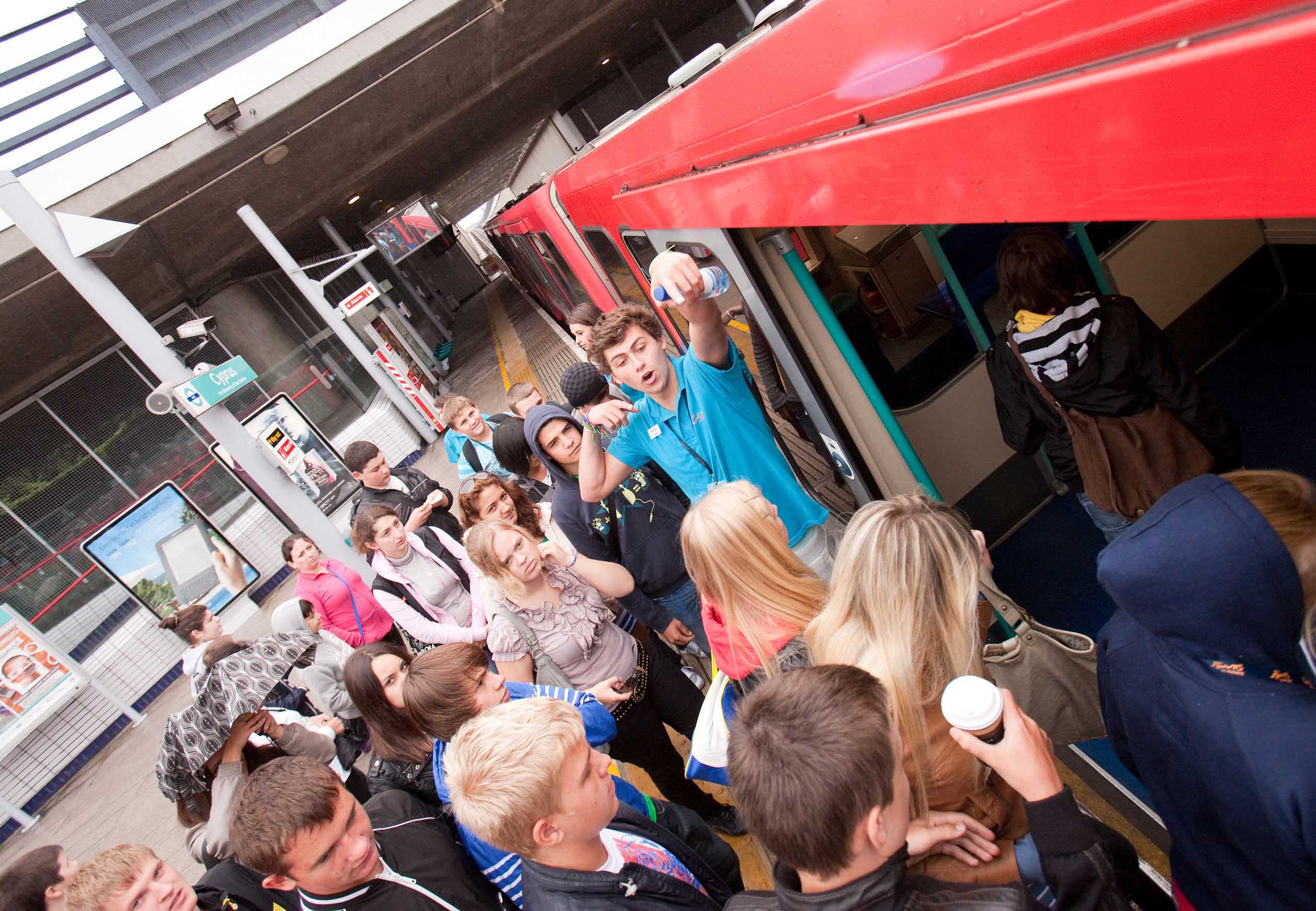Students enjoy a day out while studying at the Docklands Embassy Summer School.5