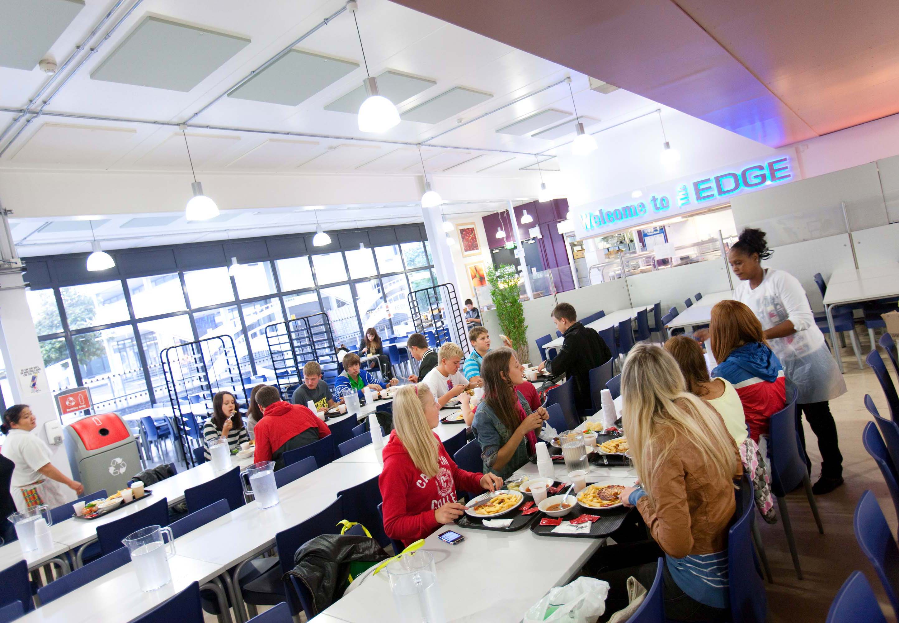 The canteen at the Docklands Embassy Summer School.
