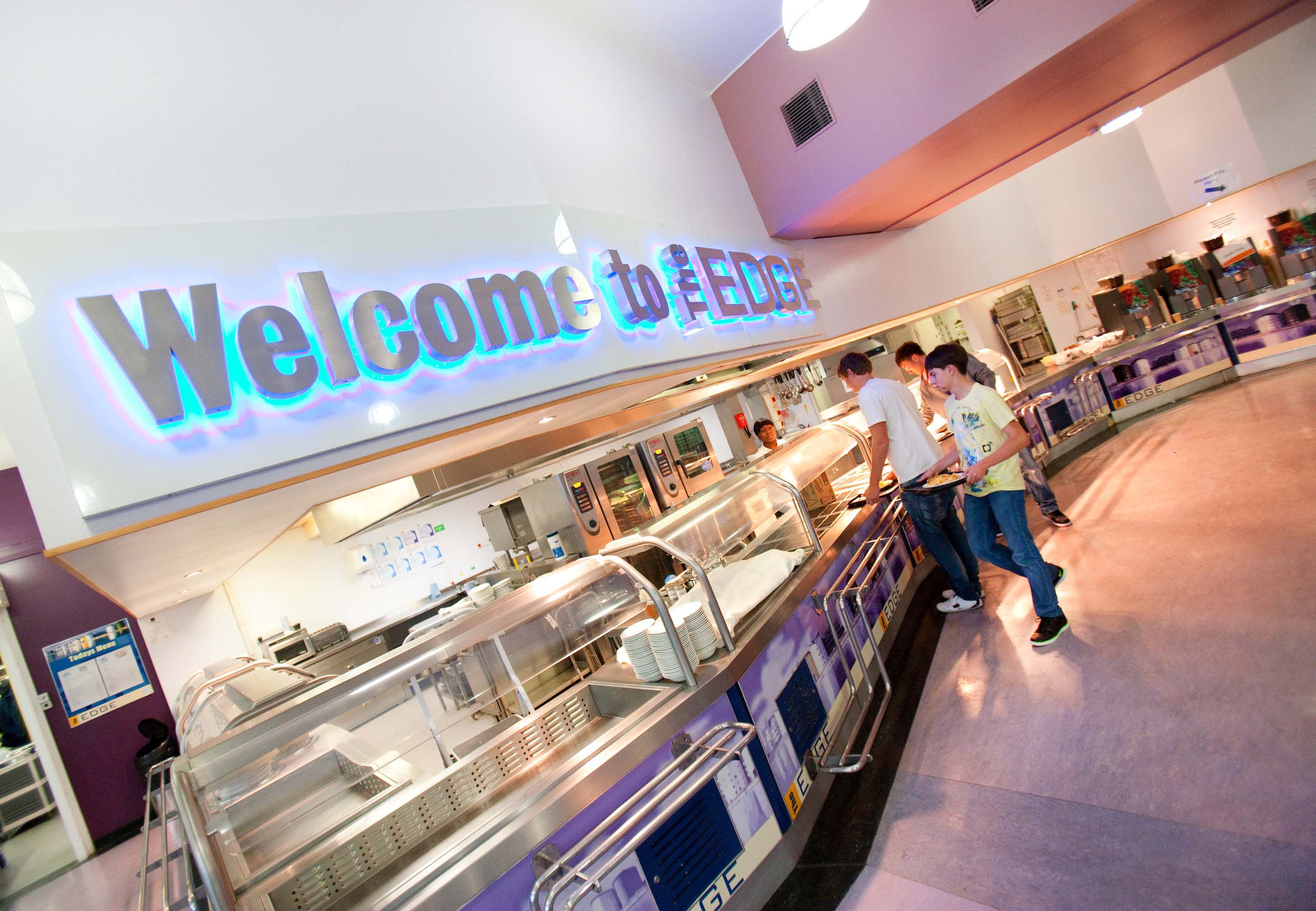 The canteen at the Docklands Embassy Summer School. 1